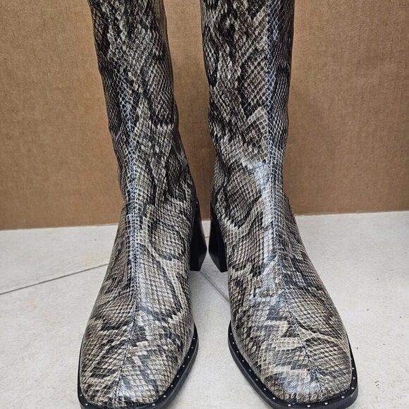 Open Edit Giah Snakeskin Boots - Picture 4 of 10